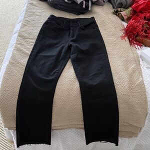 MOTHER Black Straight Leg Women's Jeans